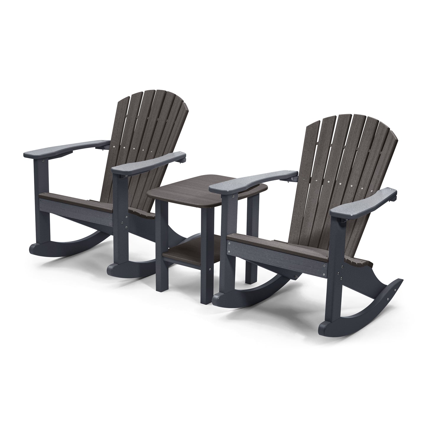 Perfect Choice Furniture Recycled Plastic Classic Adirondack Rocking Chair Set - LEAD TIME TO SHIP 4 WEEKS OR LESS