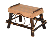 a&l amish hickory foot stool natural hickory