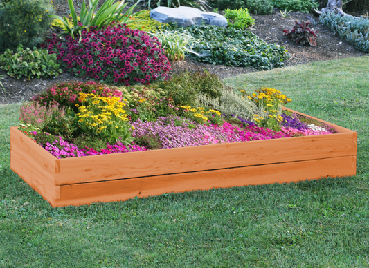 Regallion Outdoor Western Red Cedar Double Layer Raised Garden Bed - LEAD TIME TO SHIP 7 BUSINESS DAYS OR LESS