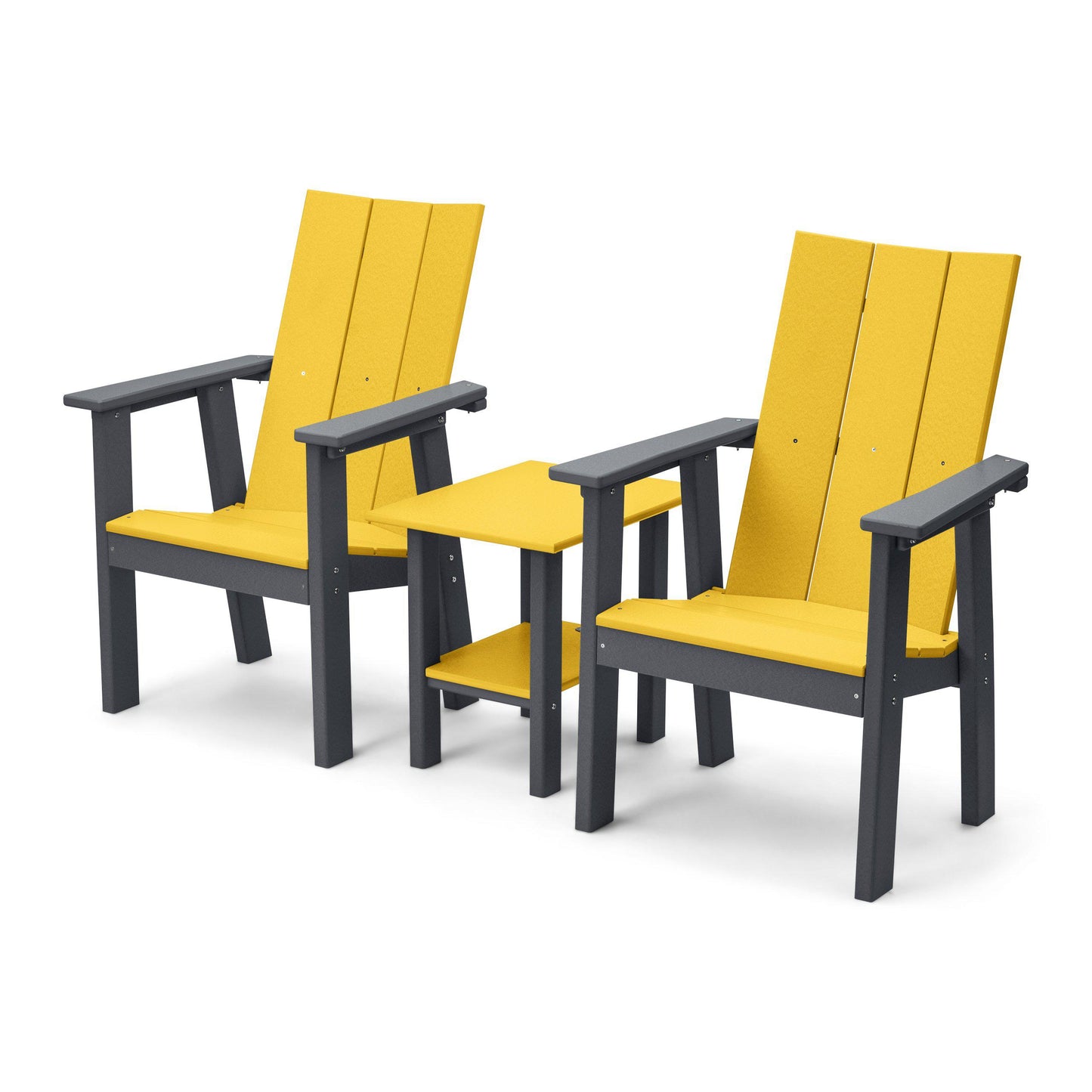 Perfect Choice Outdoor Furniture Recycled Plastic Stanton Upright Adirondack Chair Set - LEAD TIME TO SHIP 4 WEEKS OR LESS