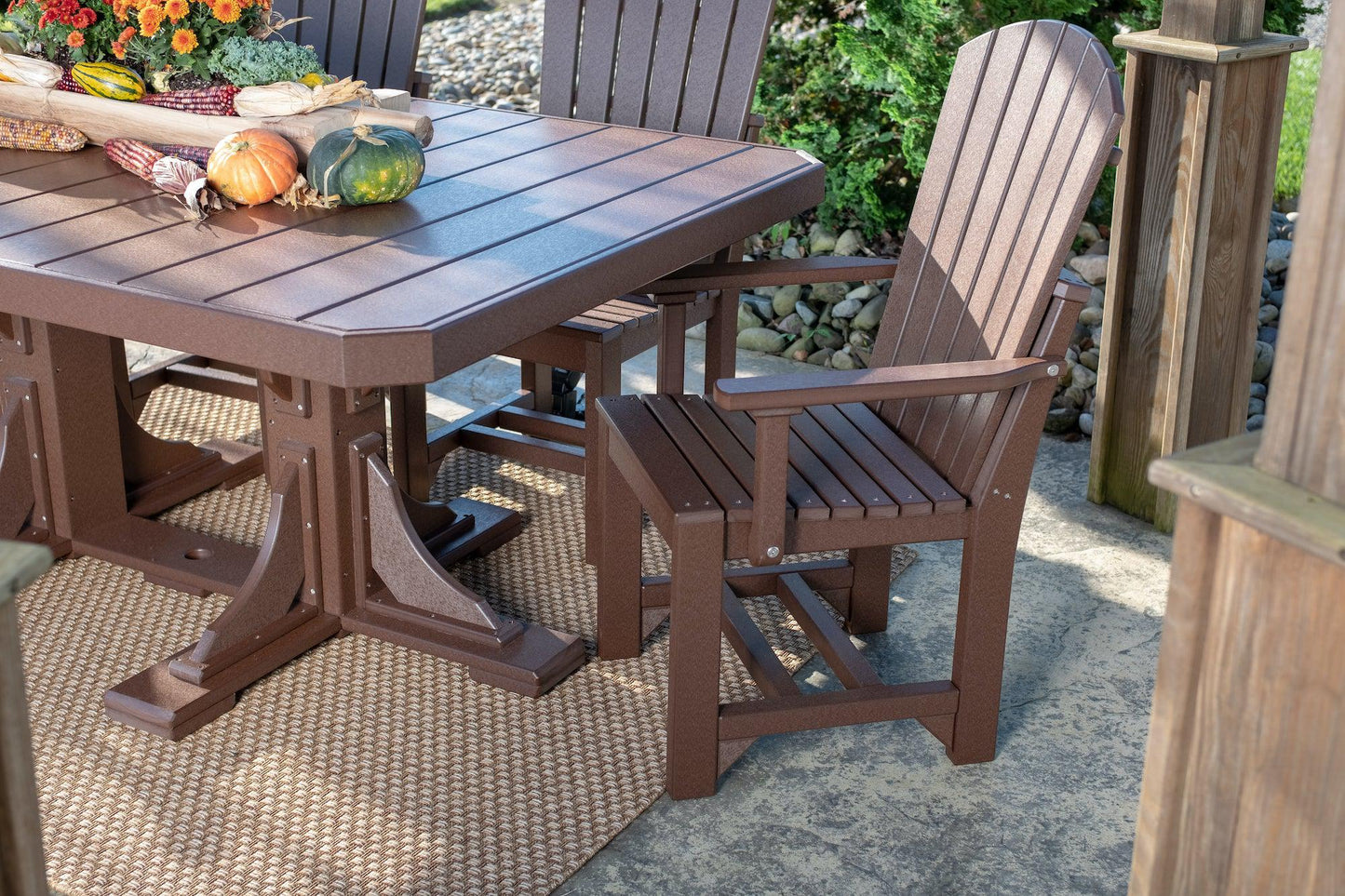 LuxCraft Recycled Plastic Adirondack Arm Chair (DINING HEIGHT) - LEAD TIME TO SHIP 3 TO 4 WEEKS