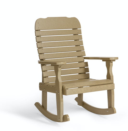 Leisure Lawns Amish Made Recycled Plastic Easy Rocking Chair Model #325 - LEAD TIME TO SHIP 6 WEEKS OR LESS