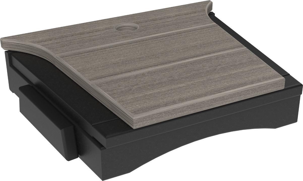 LuxCraft Recycled Plastic Balcony Chair Tete-a-Tete Connecting Table ONLY  (chairs sold separately)  - LEAD TIME TO SHIP 7 BUSINESS DAYS OR LESS