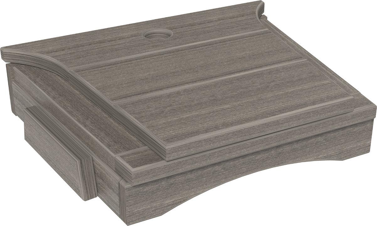 LuxCraft Recycled Plastic Balcony Chair Tete-a-Tete Connecting Table ONLY  (chairs sold separately)  - LEAD TIME TO SHIP 7 BUSINESS DAYS OR LESS