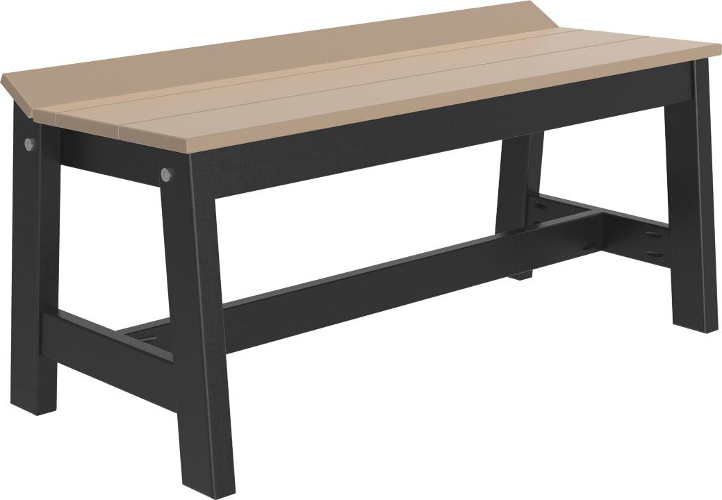 LuxCraft Recycled Plastic 41" Café Dining Bench (DINING HEIGHT) - LEAD TIME TO SHIP 3 TO 4 WEEKS