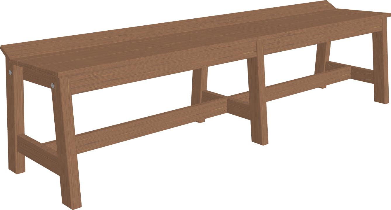 LuxCraft Recycled Plastic 72" Café Dining Bench (DINING HEIGHT) - LEAD TIME TO SHIP 3 TO 4 WEEKS