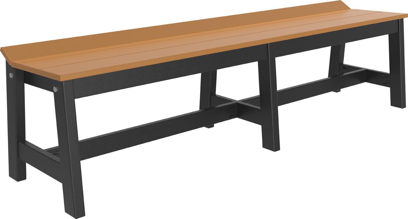 LuxCraft Recycled Plastic 72" Café Dining Bench (DINING HEIGHT) - LEAD TIME TO SHIP 3 TO 4 WEEKS