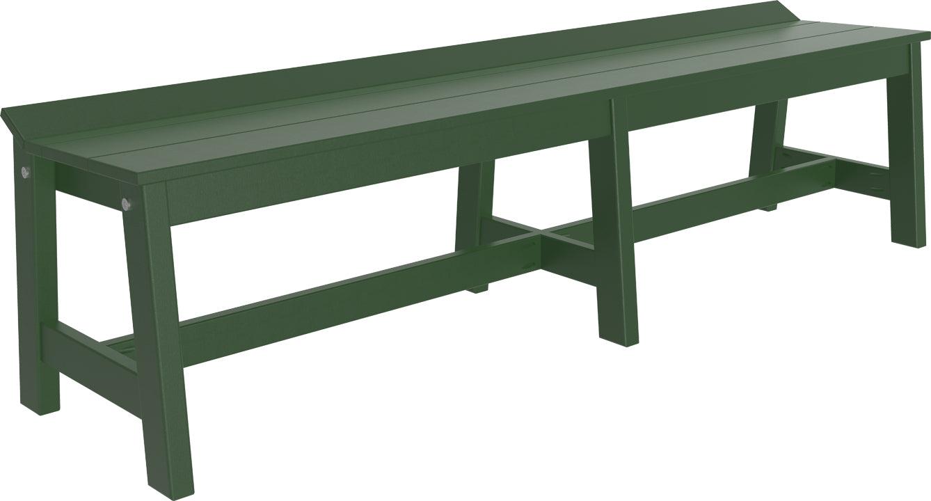 LuxCraft Recycled Plastic 72" Café Dining Bench (DINING HEIGHT) - LEAD TIME TO SHIP 3 TO 4 WEEKS