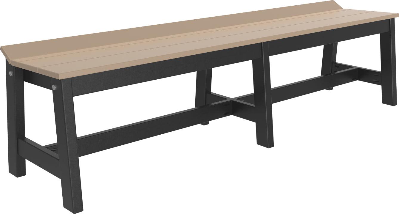 LuxCraft Recycled Plastic 72" Café Dining Bench (DINING HEIGHT) - LEAD TIME TO SHIP 3 TO 4 WEEKS