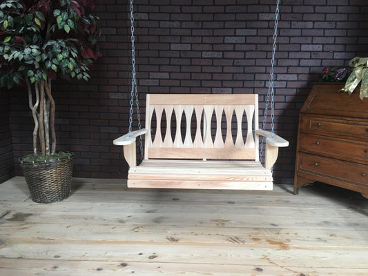 LA Swings Inc 3 ft Diamond Back Porch Swing - LEAD TIME TO SHIP (UNFINISHED 7 BUSINESS DAYS) - (FINISHED 15 BUSINESS DAYS)