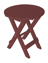 A&L Furniture Co. Recycled Plastic Round Folding Bistro Table - Cherrywood