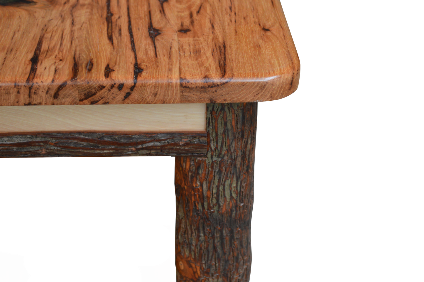 A&L Furniture Co. Hickory Solid Wood End Table with Shelf - LEAD TIME TO SHIP 10 BUSINESS DAYS
