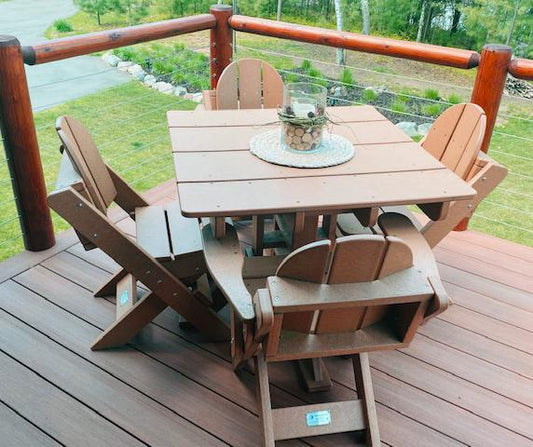 Tailwind Furniture Recycled Plastic 36"Square Dining Table - WDTR 830 - LEAD TIME TO SHIP 3 WEEKS OR LESS