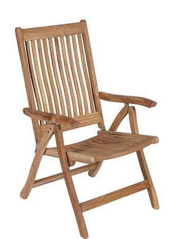 Royal Teak Collection Outdoor Estate Reclining Arm Chair - SHIPS WITHIN 1 TO 2 BUSINESS DAYS