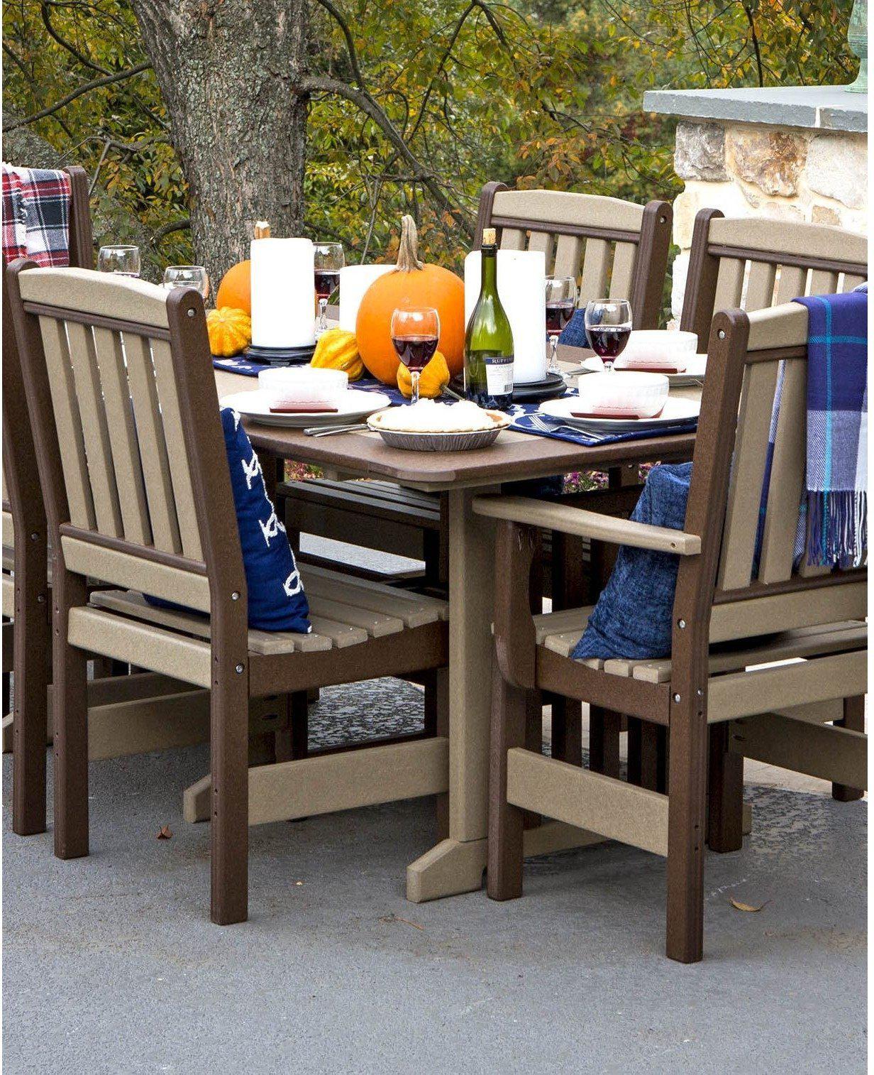 Leisure Lawns Amish Made English Garden Recycled Plastic 72" Table (Dining Height) Model #872D - LEAD TIME TO SHIP 6 WEEKS OR LESS