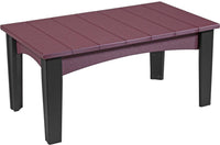 LuxCraft Recycled Plastic Island Coffee Table - Rocking Furniture