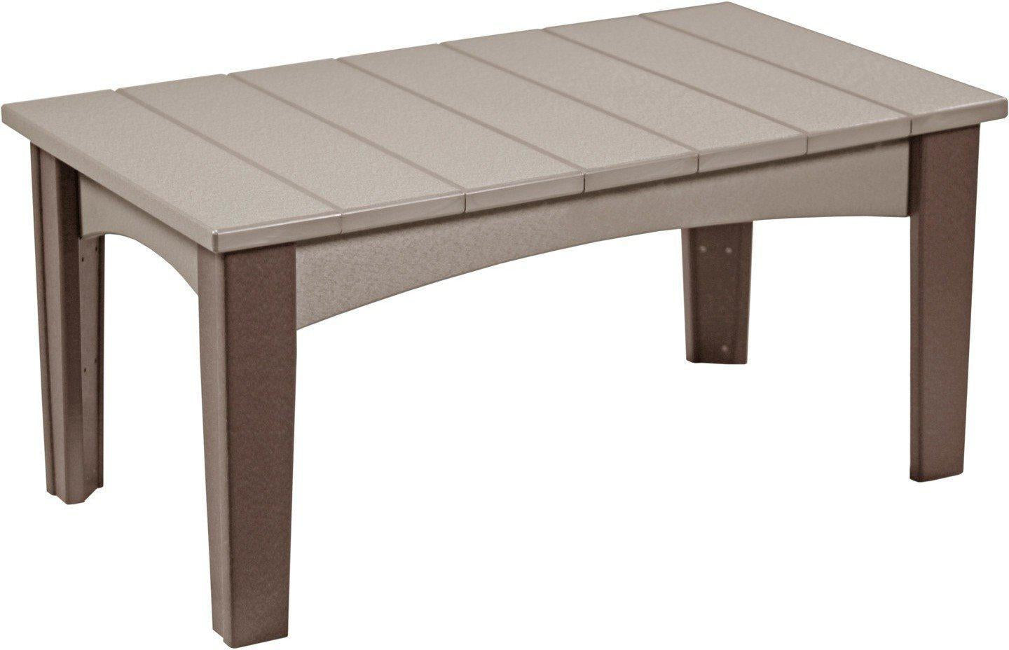 LuxCraft Recycled Plastic Island Coffee Table - Rocking Furniture
