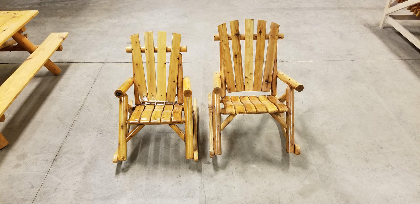 The Moon Valley Rustic  Big and Tall Rocking Chair - 650 lbs MAX Weight Capacity - LEAD TIME TO SHIP: (UNFINISHED - 2 WEEKS) - (FINISHED - 4 WEEKS)