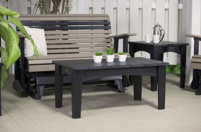 LuxCraft Recycled Plastic Island Coffee Table - Rocking Furniture