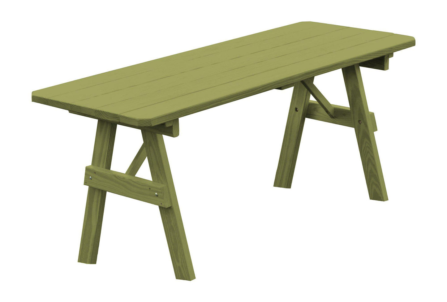 A&L Furniture Co. Yellow Pines 6' Traditional Table Only - Specify for Free 2" Umbrella Hole - LEAD TIME TO SHIP 10 BUSINESS DAYS