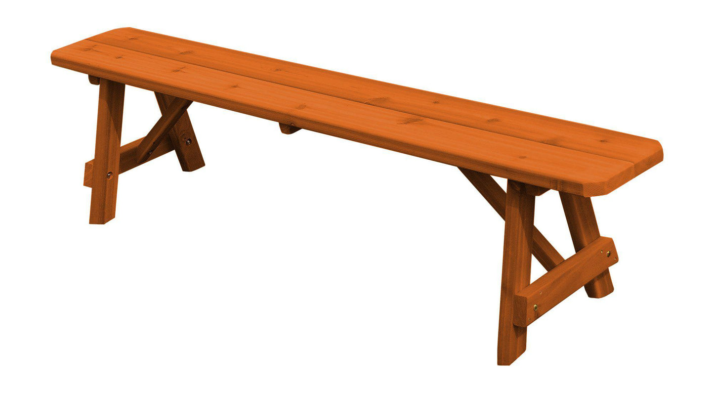Regallion Outdoor Western Red Cedar 70" Traditional Bench Only - LEAD TIME TO SHIP 15 BUSINESS DAYS OR LESS