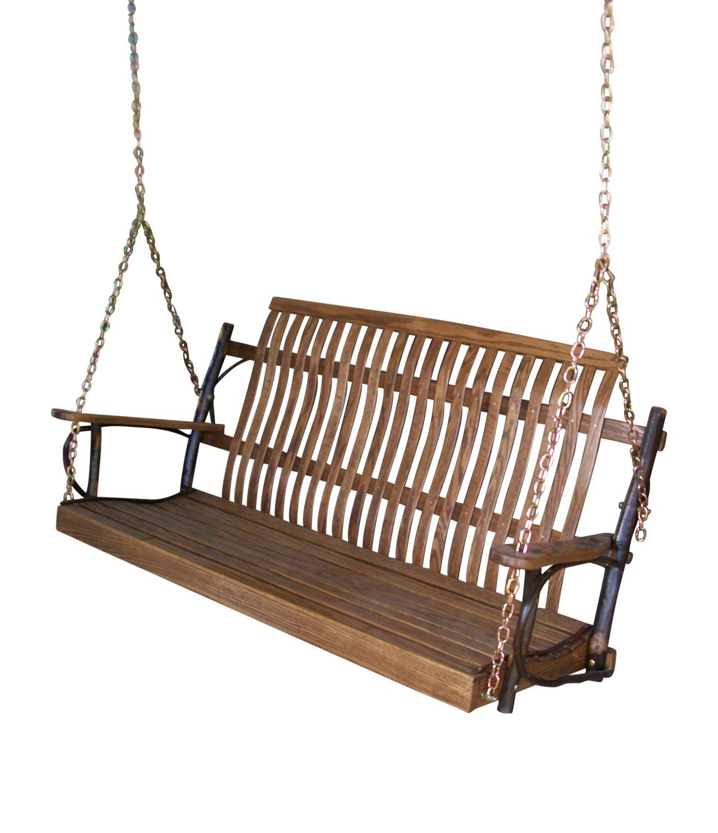 A&L Furniture Co. Timberlux Rustic Hickory 5' Porch Swing - LEAD TIME TO SHIP 10 BUSINESS DAYS