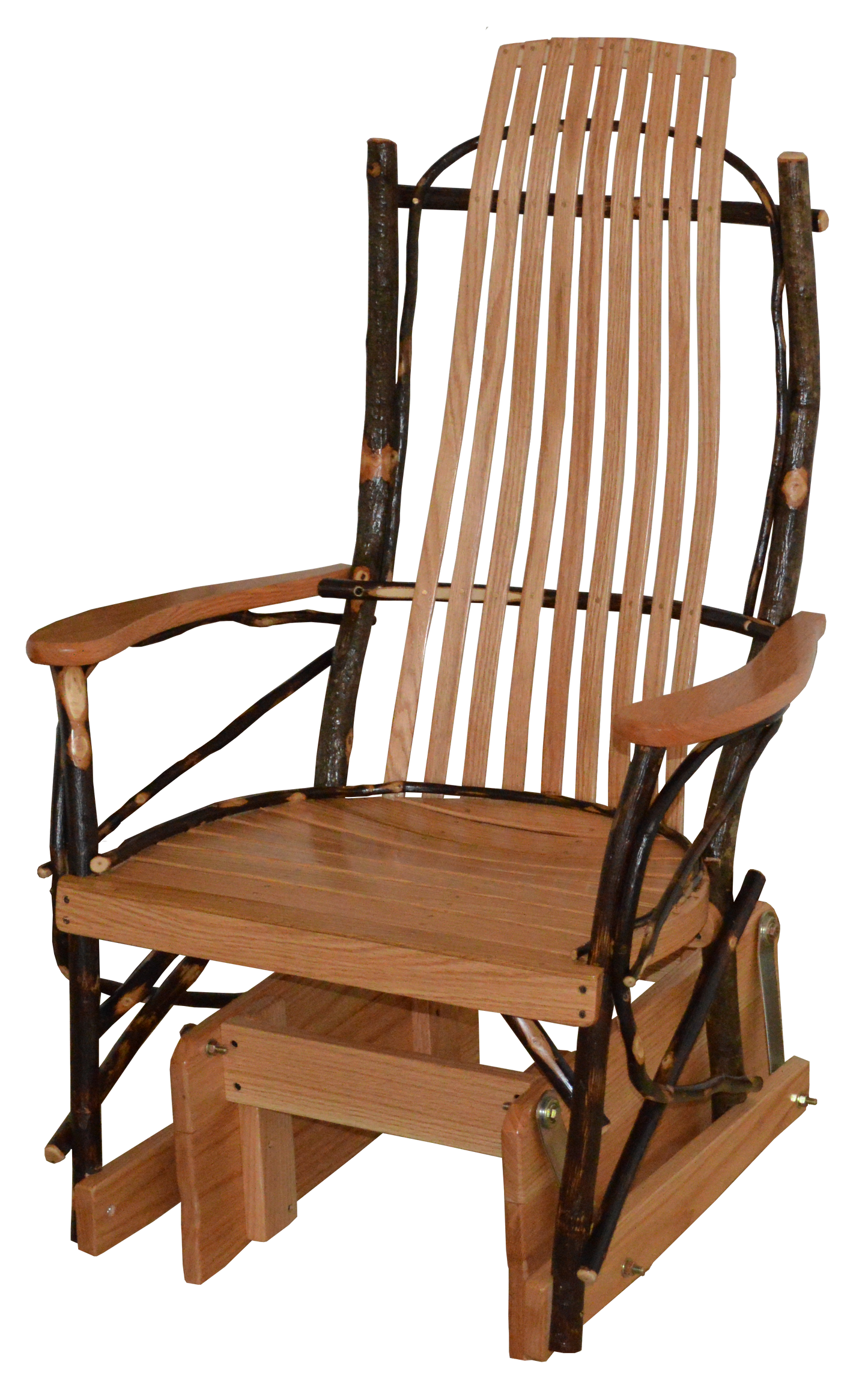 a&l amish hickory glider rocker natural hickory