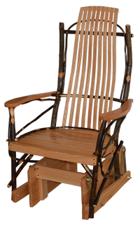 a&l amish hickory glider rocker natural hickory