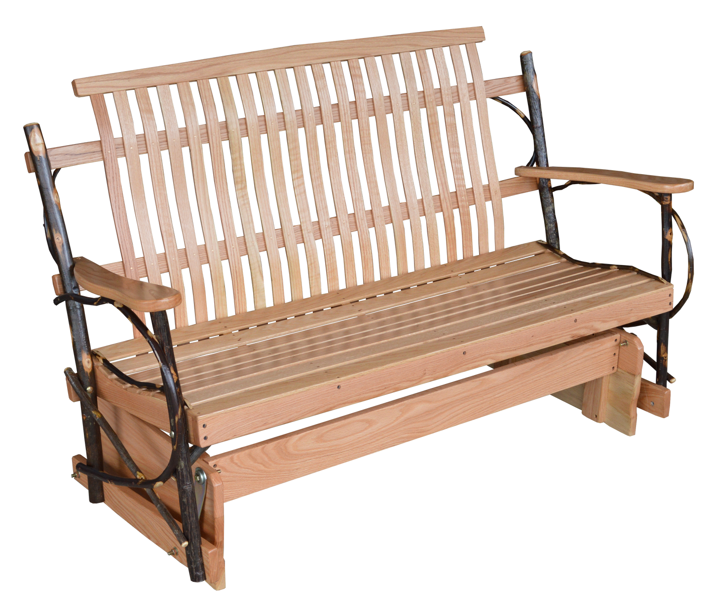 A&L Furniture Co. Amish Bentwood 5' Hickory Porch Glider - LEAD TIME TO SHIP 10 BUSINESS DAYS