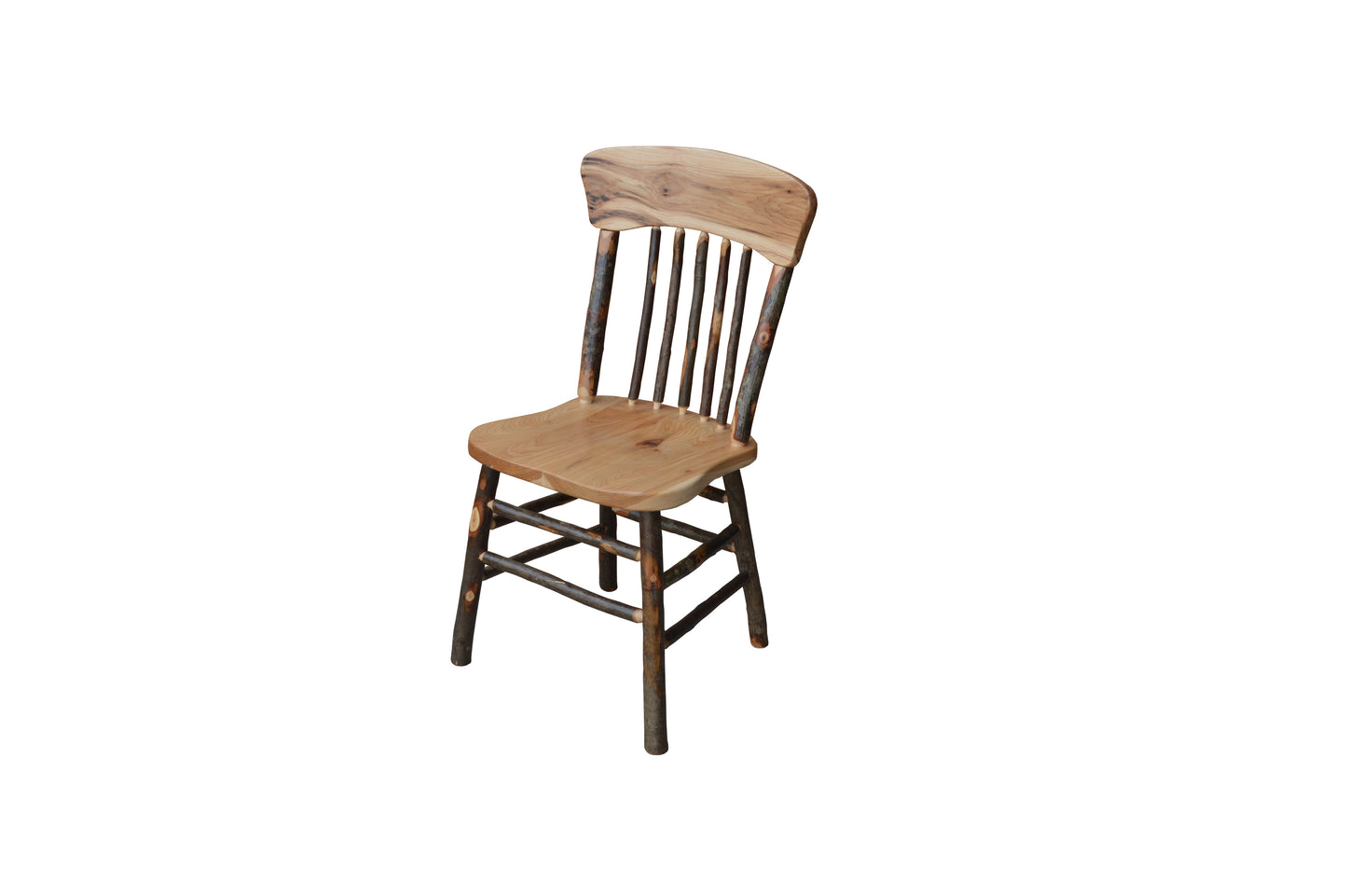 A&L Furniture Co. Amish Hickory Panel Back Dining Chair - LEAD TIME TO SHIP 10 BUSINESS DAYS