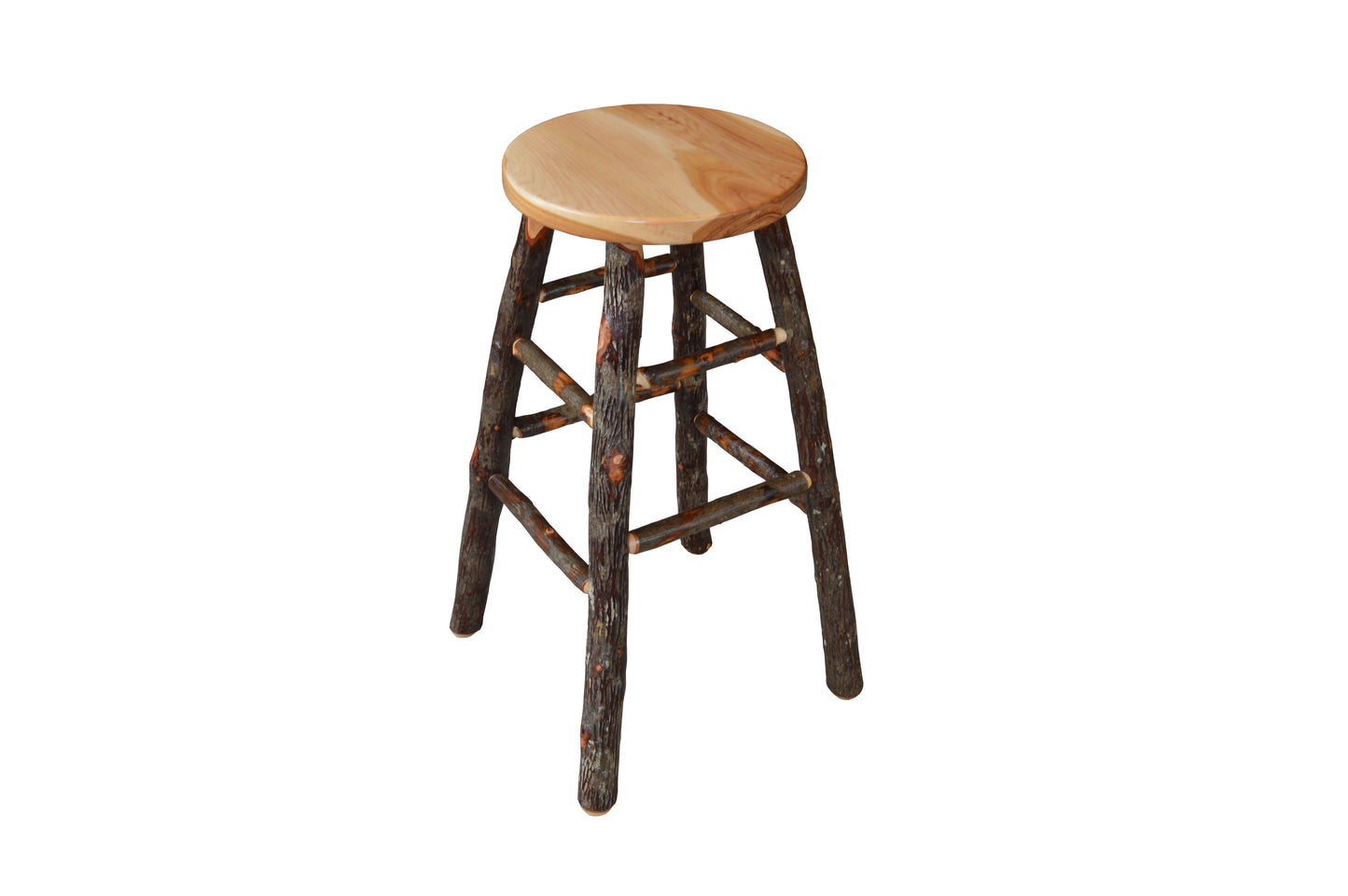 A&L Furniture Co. Timberlux Rustic Hickory Bar Stool - LEAD TIME TO SHIP 10 BUSINESS DAYS