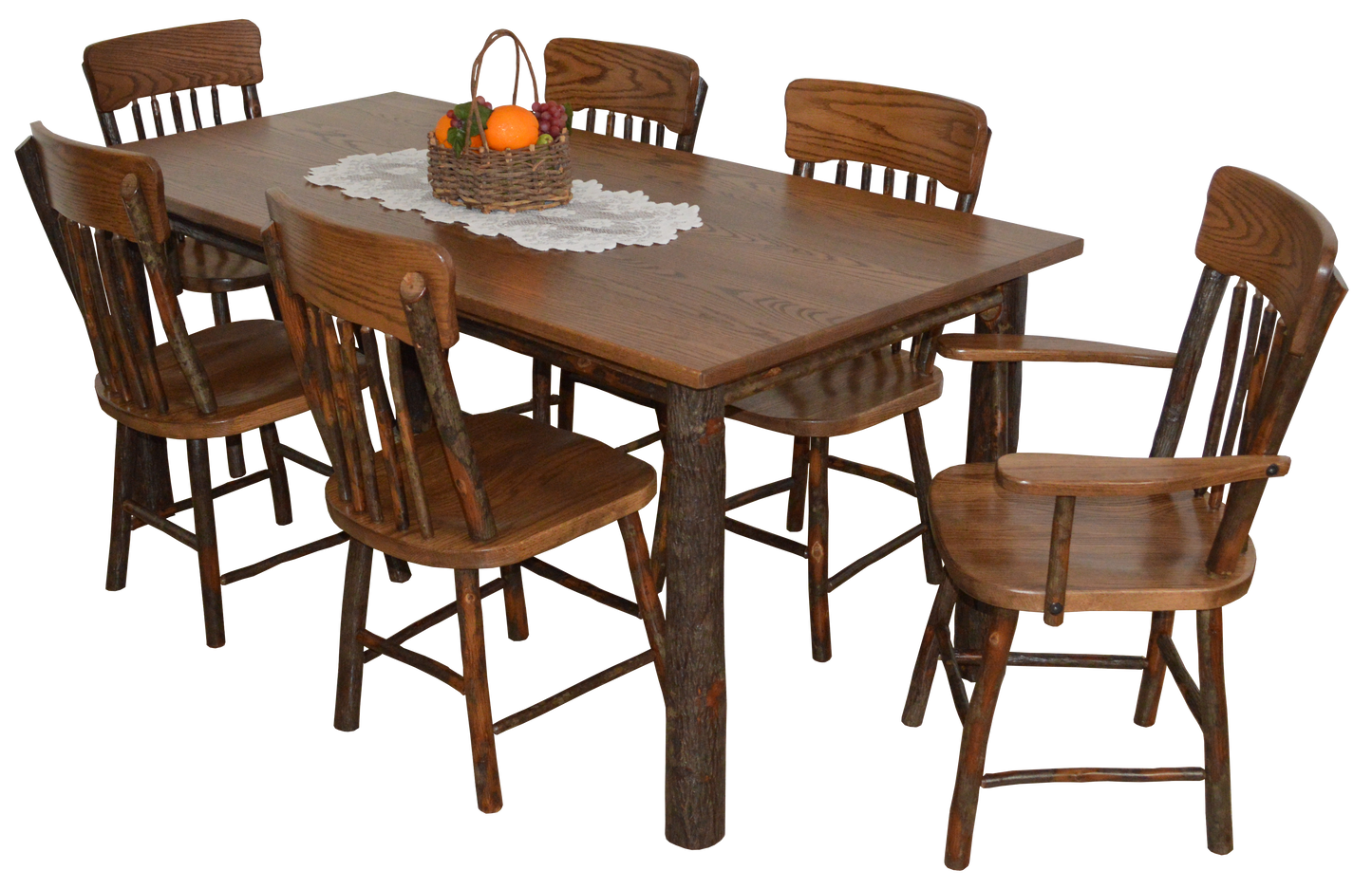 A&L Furniture Co. Timberlux Rustic Hickory 6' Farm Table - LEAD TIME TO SHIP 10 BUSINESS DAYS