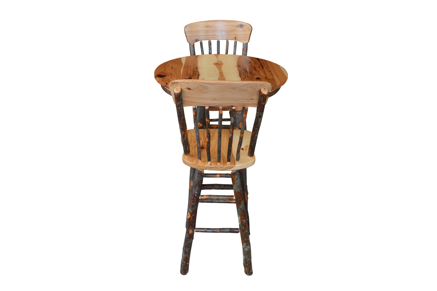 A&L Furniture Co. Timberlux Rustic Hickory 33" Round Bar Table - LEAD TIME TO SHIP 10 BUSINESS DAYS