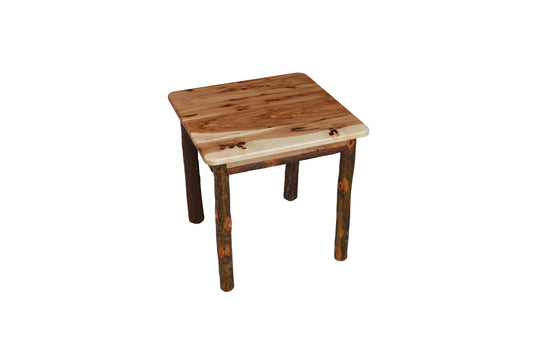A&L Furniture Co. Timberlux Rustic Hickory Solid Wood End Table - LEAD TIME TO SHIP 10 BUSINESS DAYS