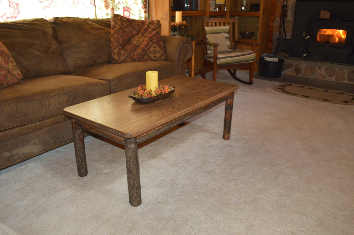 A&L Furniture Co. Timberlux Rustic Hickory Solid Wood Coffee Table - LEAD TIME TO SHIP 10 BUSINESS DAYS