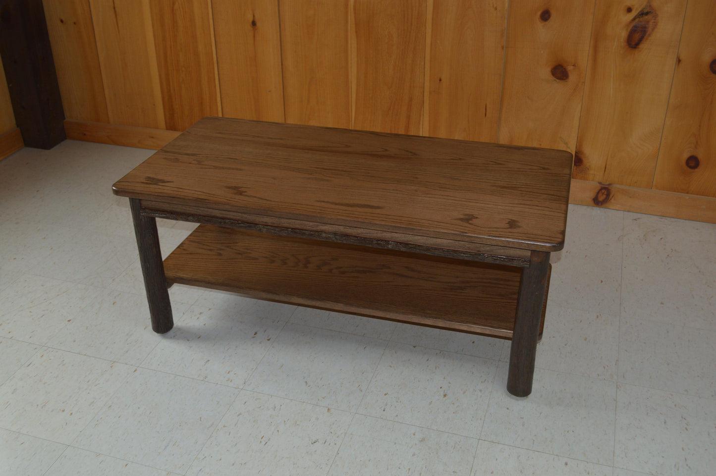 A&L Furniture Co. Timberlux Rustic Hickory Solid Wood Coffee Table with Shelf - LEAD TIME TO SHIP 10 BUSINESS DAYS