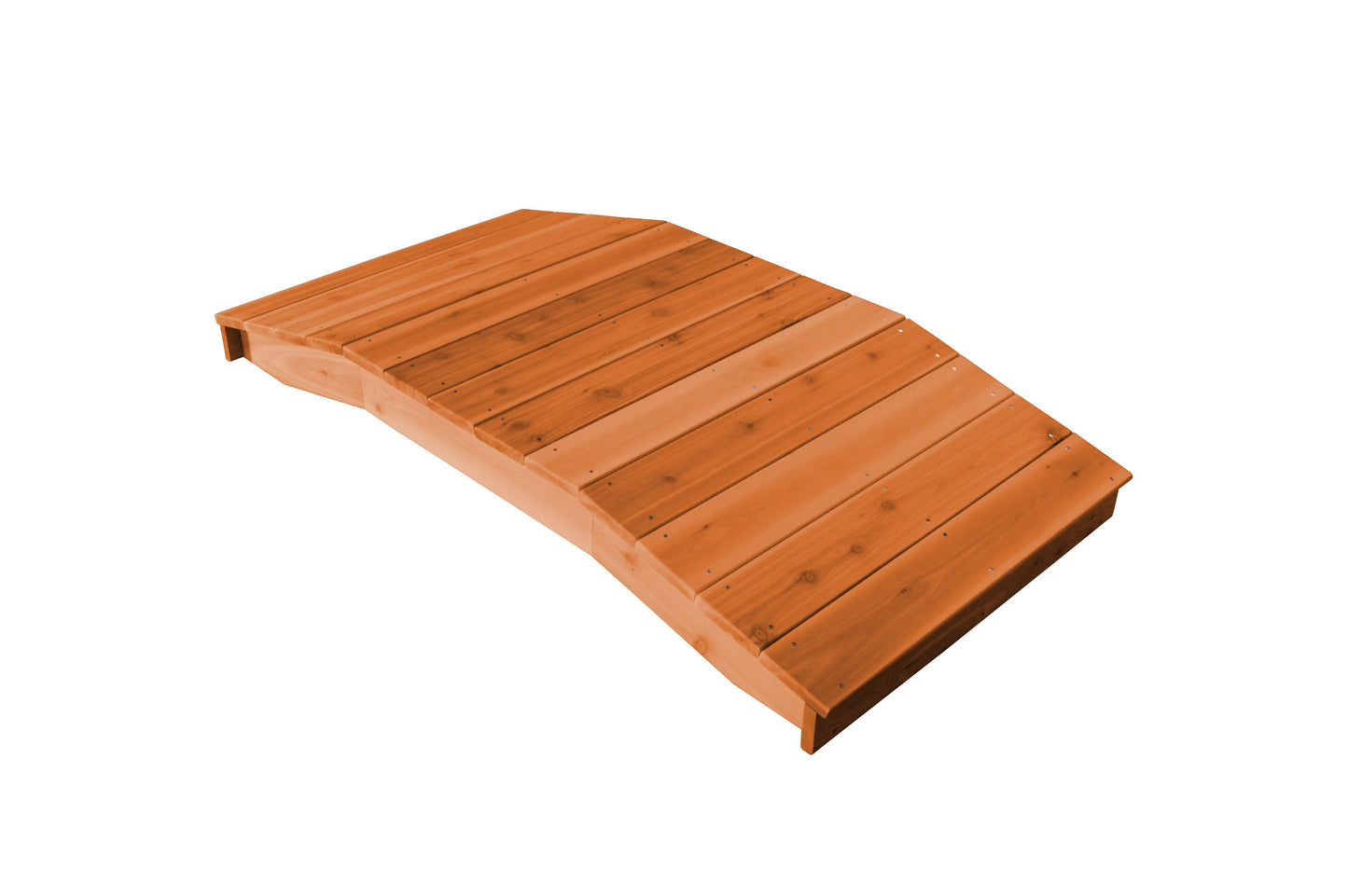 A&L Furniture Western Red Cedar 3'  x  8' Standard Plank Bridge - LEAD TIME TO SHIP 2 WEEKS
