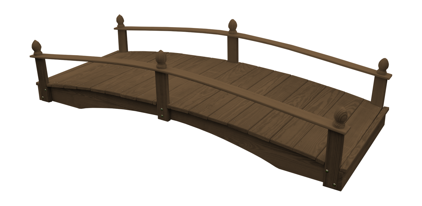 A&L Furniture Co. Western Red Cedar 4'X8' Acorn Garden Bridge (THIS ITEM HAS BEEN DISCONTINUED) - LEAD TIME TO SHIP 2 WEEKS