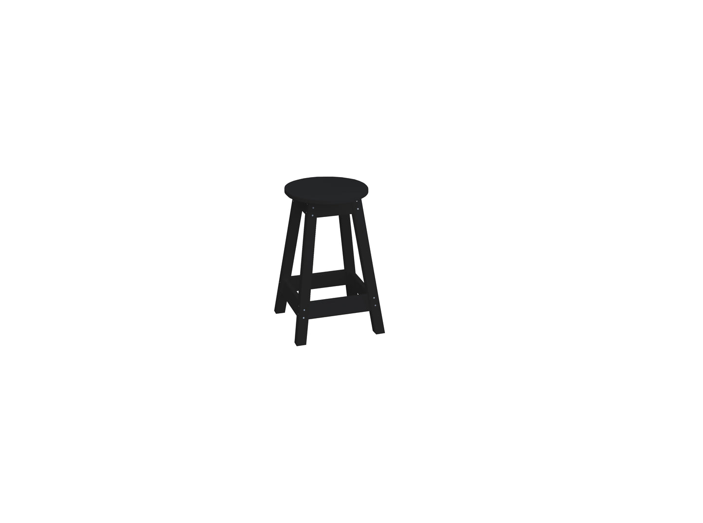 A&L Furniture Co. Recycled Plastic Round Bistro Stool - LEAD TIME TO SHIP 10 BUSINESS DAYS