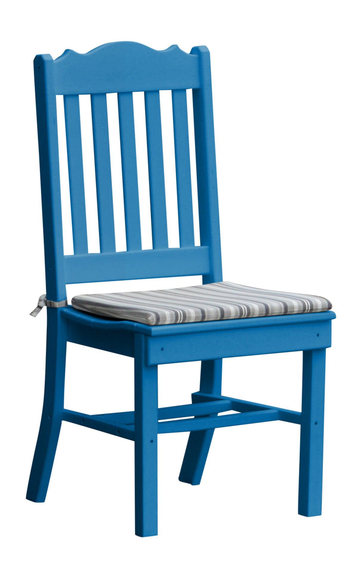 A&L Furniture Company Recycled Plastic Royal Dining Chair  - blue