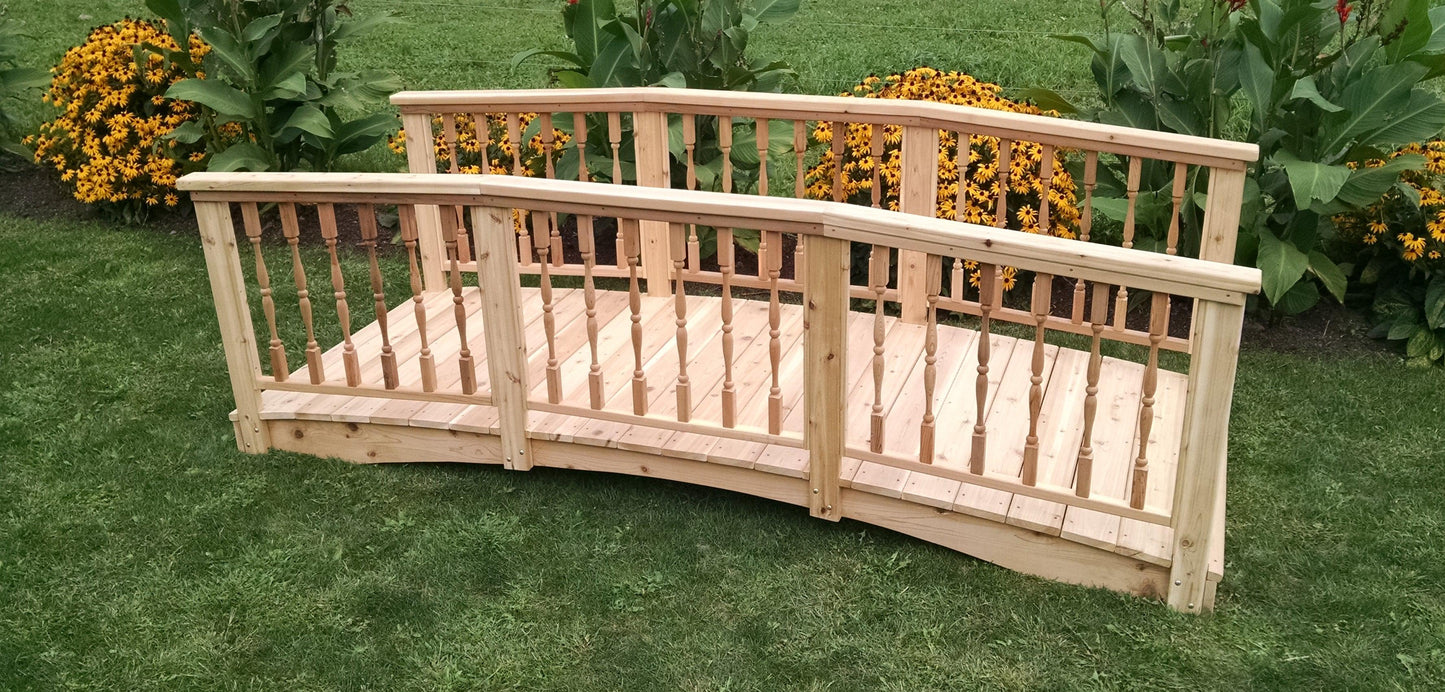 A&L Furniture Co. Western Red Cedar 4' x 8 Spindle Bridge - LEAD TIME TO SHIP 2 WEEKS