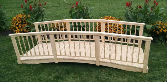 A&L Furniture Co. Western Red Cedar 4' x 8 Spindle Bridge - LEAD TIME TO SHIP 2 WEEKS