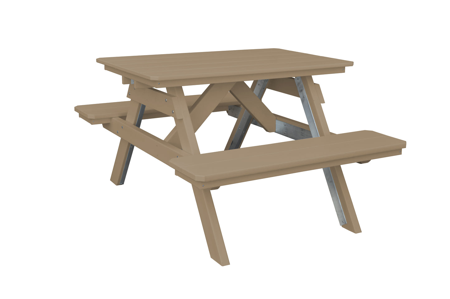 A&L Furniture Co. Recycled Plastic 4' Picnic Table  - LEAD TIME TO SHIP 10 BUSINESS DAYS