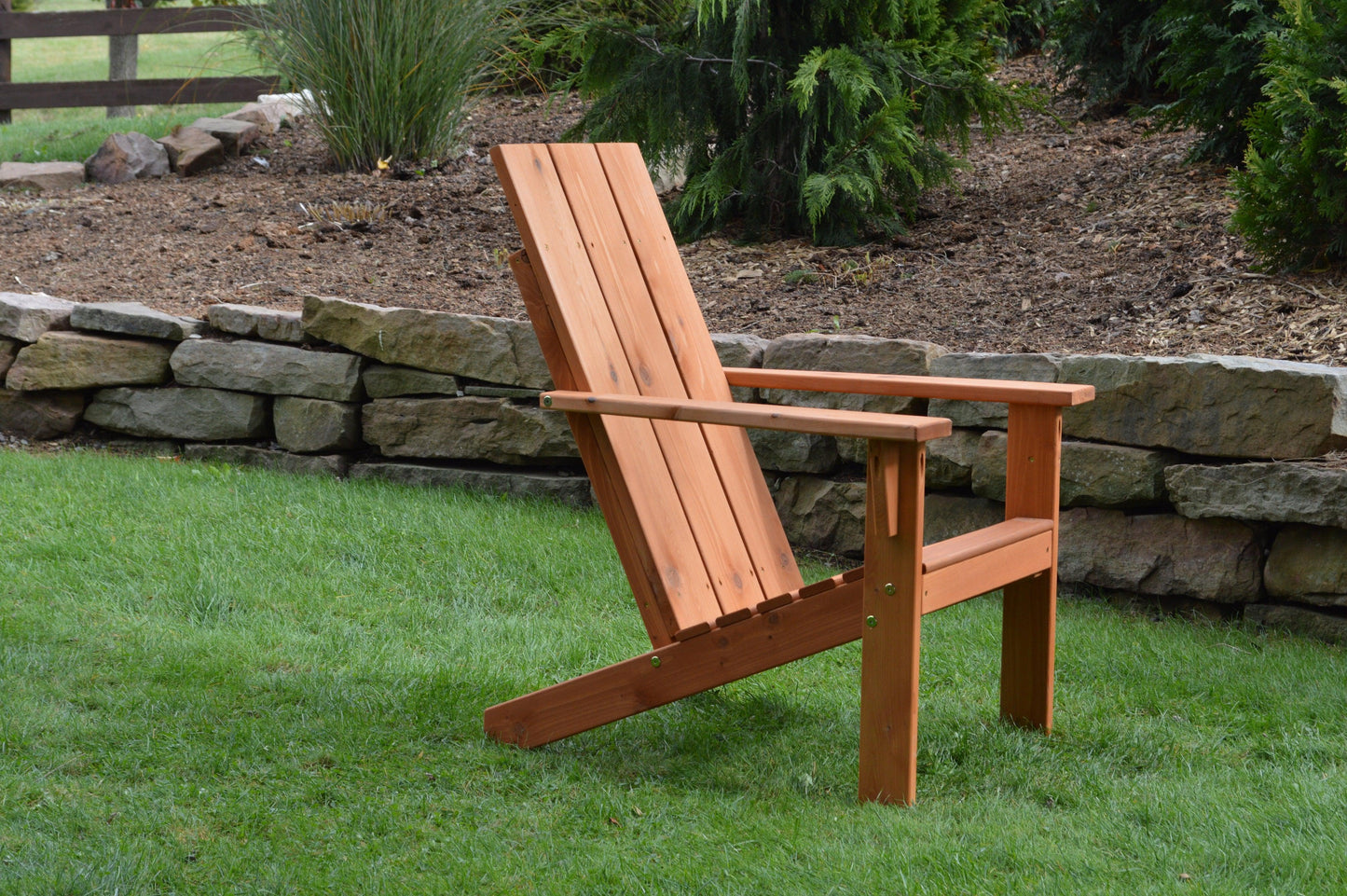 Regallion Outdoor Western Red Cedar Modern Adirondack Chair - LEAD TIME TO SHIP 2 WEEKS