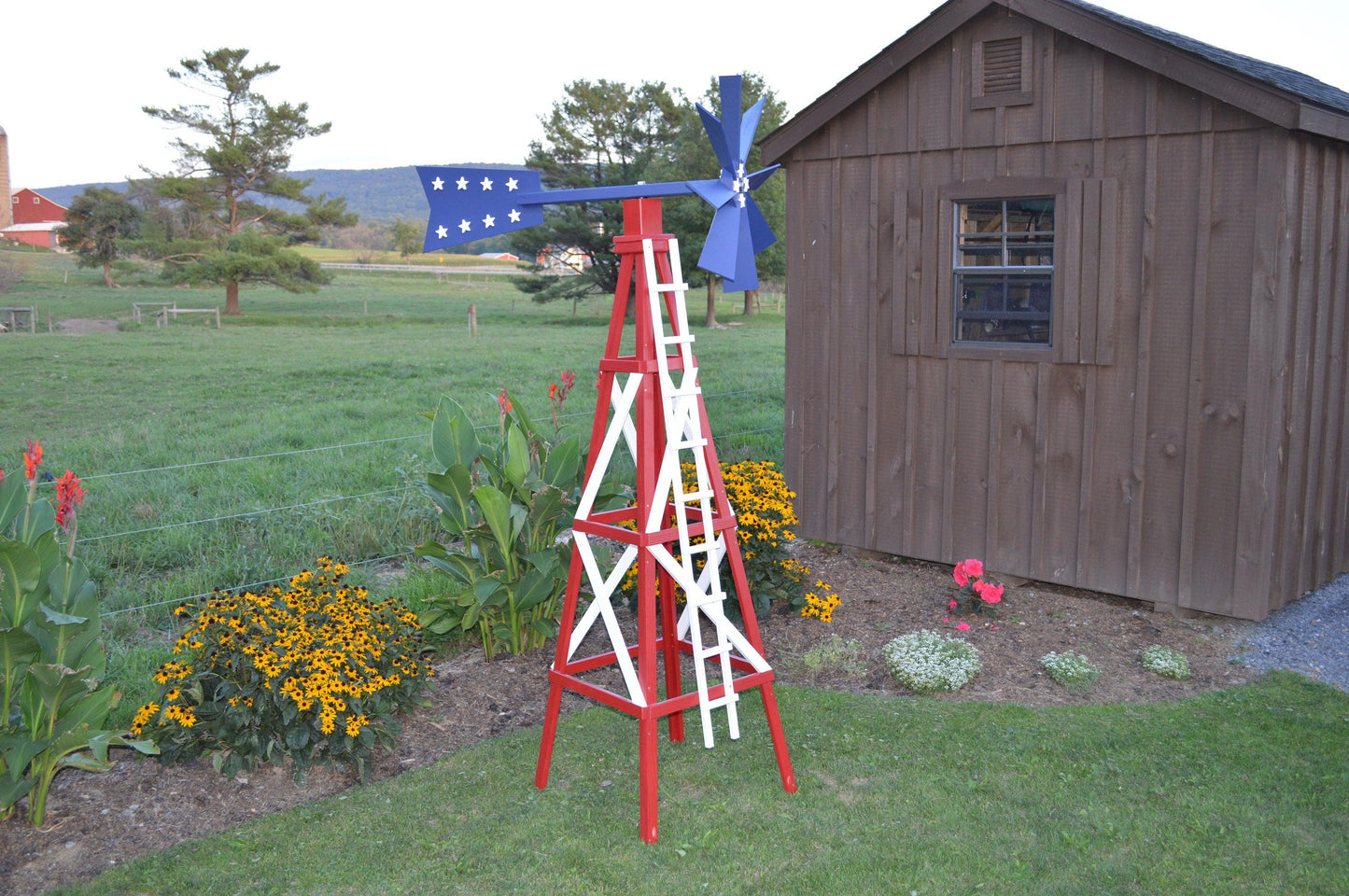 A&L Furniture Pressure Treated Farm Style Windmill - LEAD TIME TO SHIP 10 BUSINESS DAYS