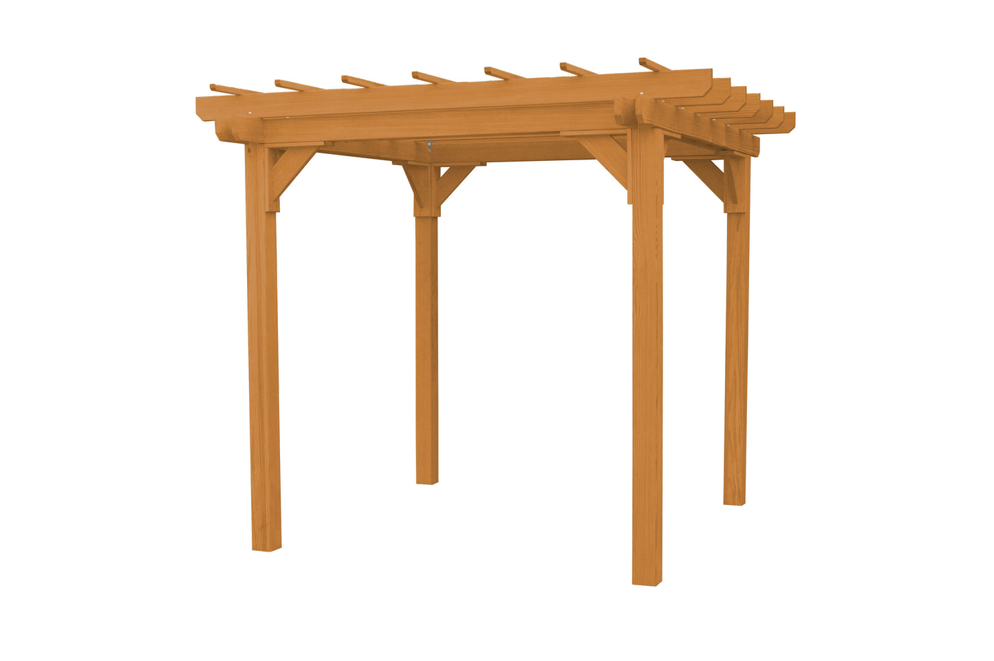 A&L Furniture Co. Pressure Treated Pine 8' x 8' Bradford Pergola with Swing Hangers - LEAD TIME TO SHIP 10 BUSINESS DAYS