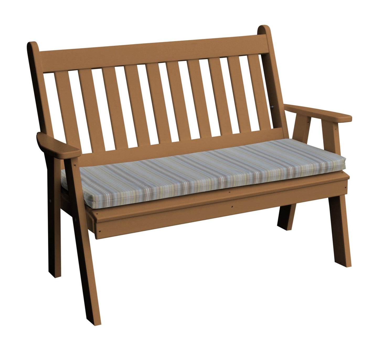 A&L Furniture Company Recycled Plastic 5' Traditional English Garden Bench - LEAD TIME TO SHIP 10 BUSINESS DAYS