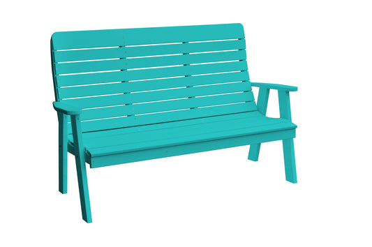 A&L Furniture Recycled Plastic 4' Poly Winston Garden Bench - LEAD TIME TO SHIP 10 BUSINESS DAYS