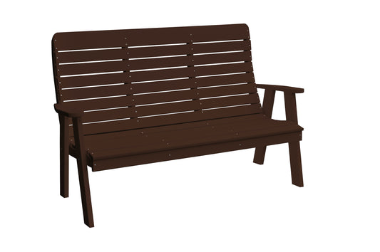 A&L Furniture Recycled Plastic 5' Poly Winston Garden Bench - LEAD TIME TO SHIP 10 BUSINESS DAYS