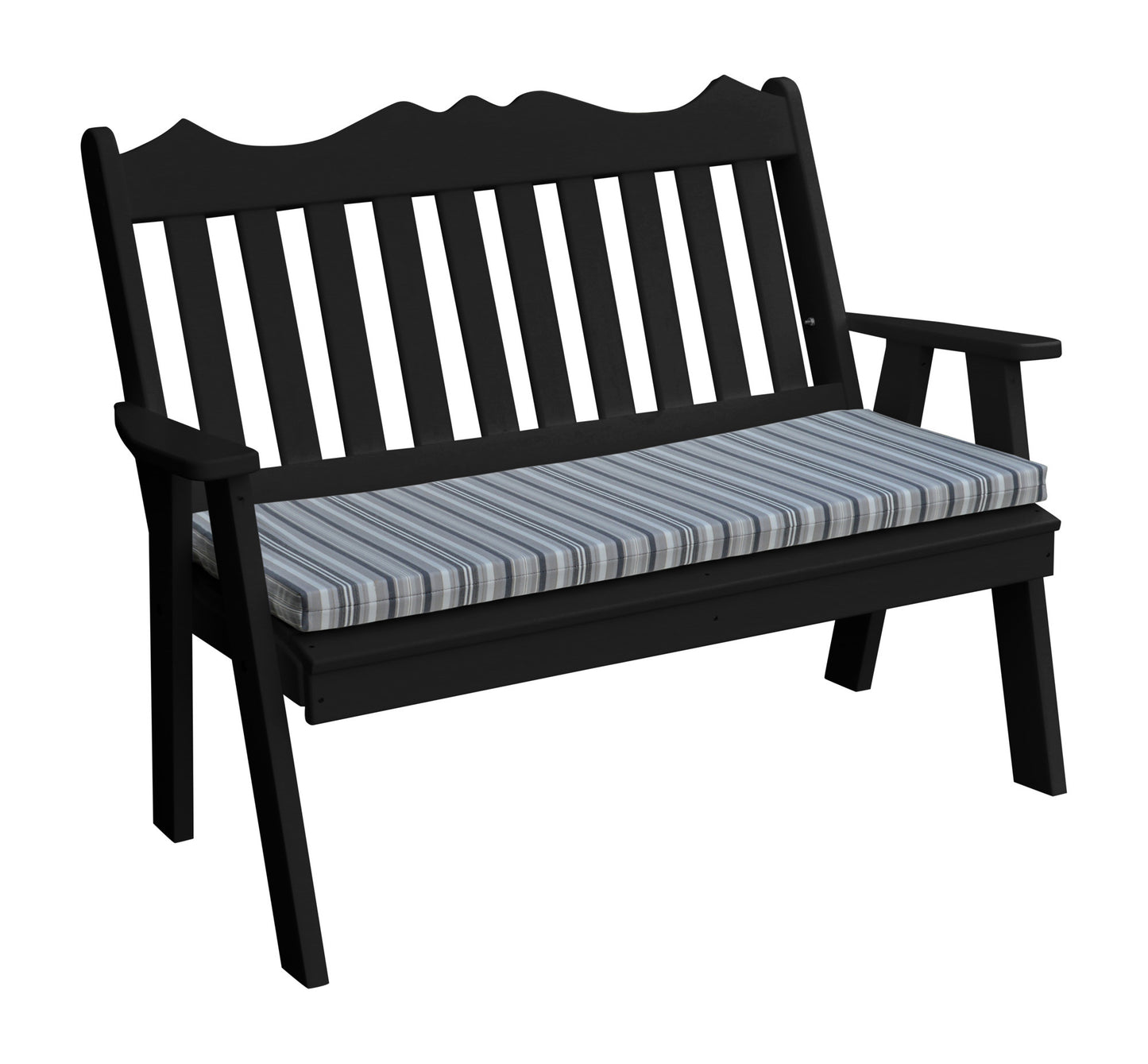 Bryton Park Poly Furniture Recycled Plastic 4' Royal English Garden Bench - LEAD TIME TO SHIP 10 BUSINESS DAYS